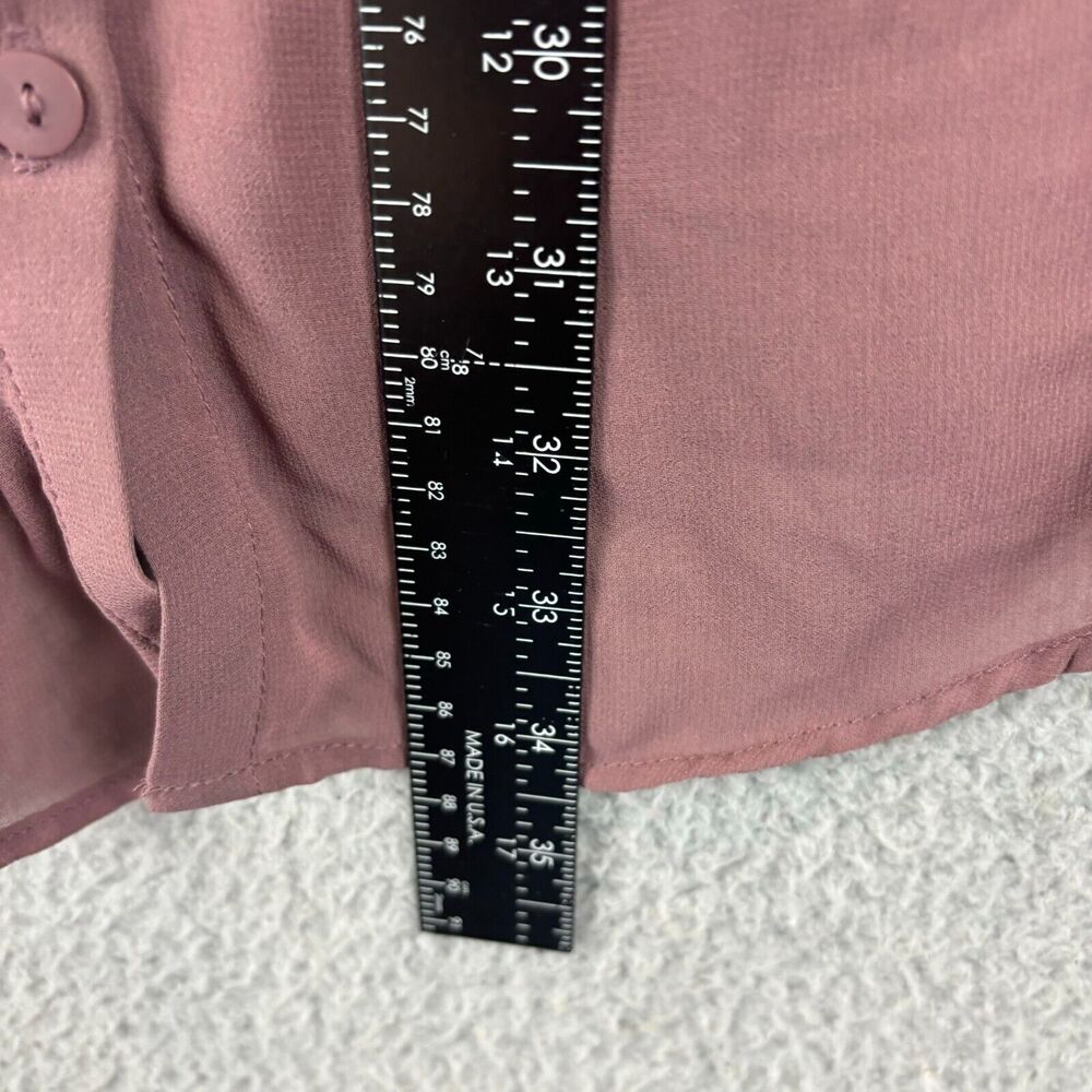 LOGO Lori Goldstein Tunic XL Lagenlook Chiffon Flowy Soft Comfort Pockets Purple - Picture 7 of 10